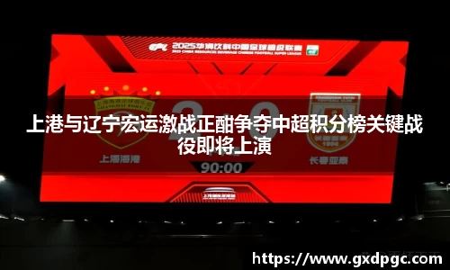 上港与辽宁宏运激战正酣争夺中超积分榜关键战役即将上演